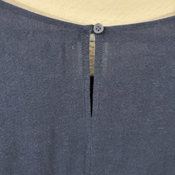 Gap Dark Navy Blue Long Sleeve Top Sz S Pocket Front Oversized Slouchy Comfy Tee - Picture 5 of 6